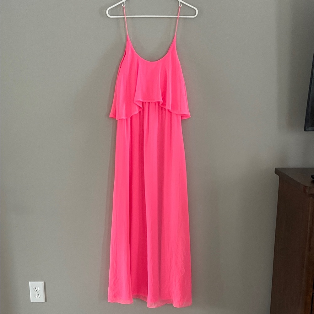 Alythea Neon Pink Maxi Dress
